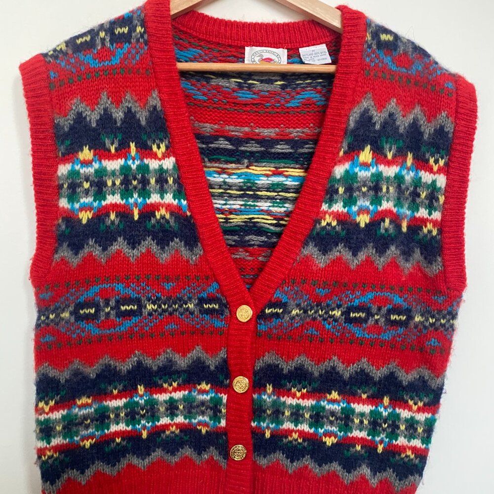 Marsh Landing 100% Shetland Wool Sweater Vest
